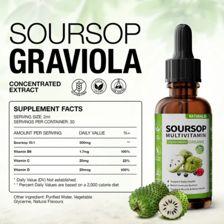 Nuvantis 100% Pure Organic Soursop Extract (2oz)